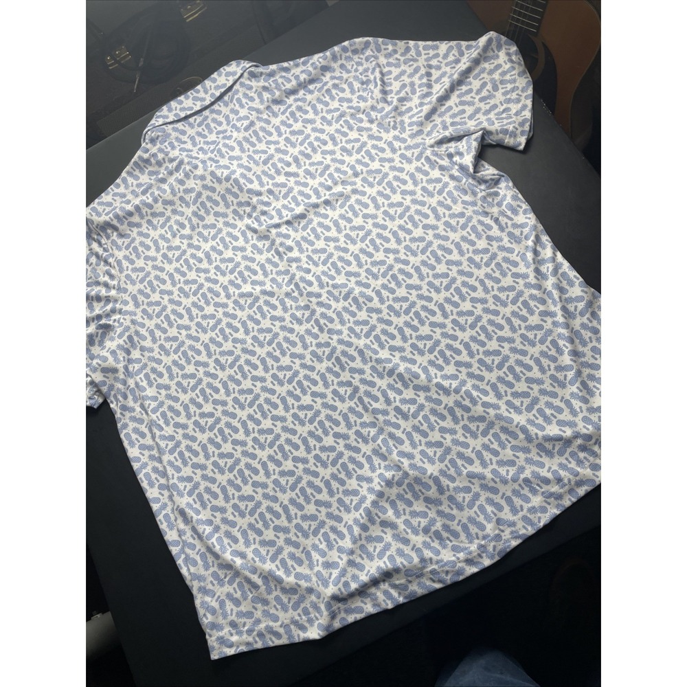 Johnston & Murphy XC4 Pineapple 2XL Short Sleeve Button Up Stretch Perfect - Picture 10 of 11